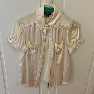 Bebe Blouse Cream silk